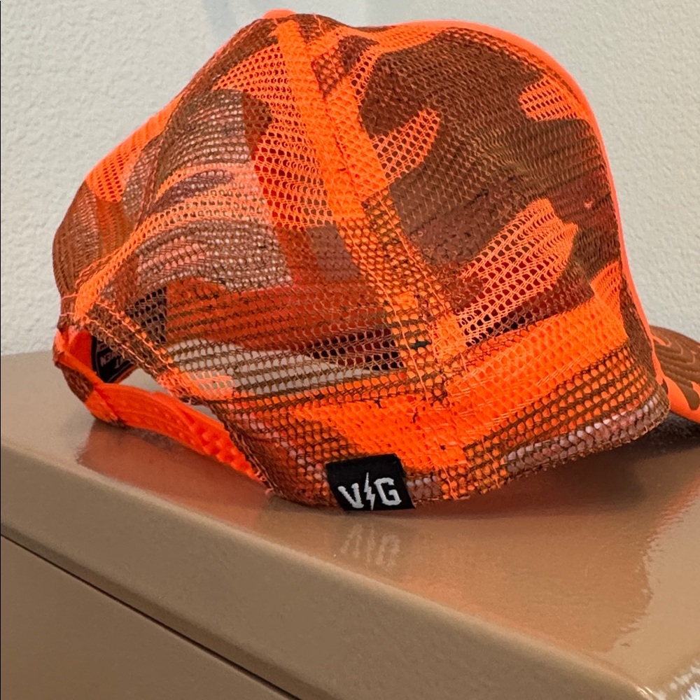 Camo Orange Duck Trucker Hat by Violent Gentlemen - Picture 2 of 3